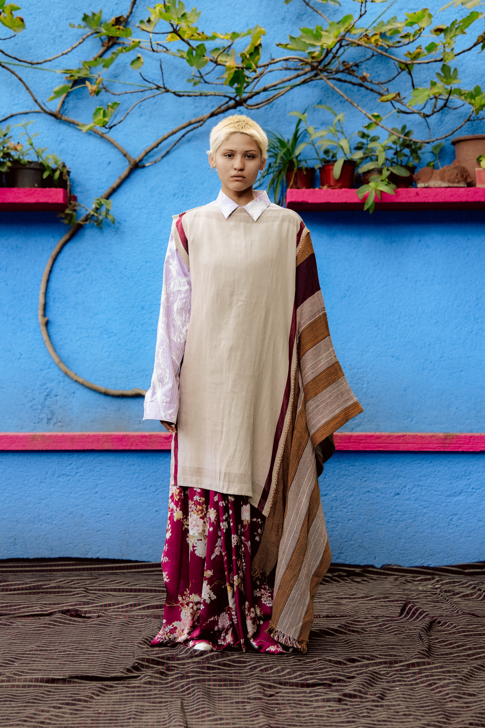 Serena Gray Dress with Scarf Juxta Nation Serena Gray Dress with Scarf Juxta Nation