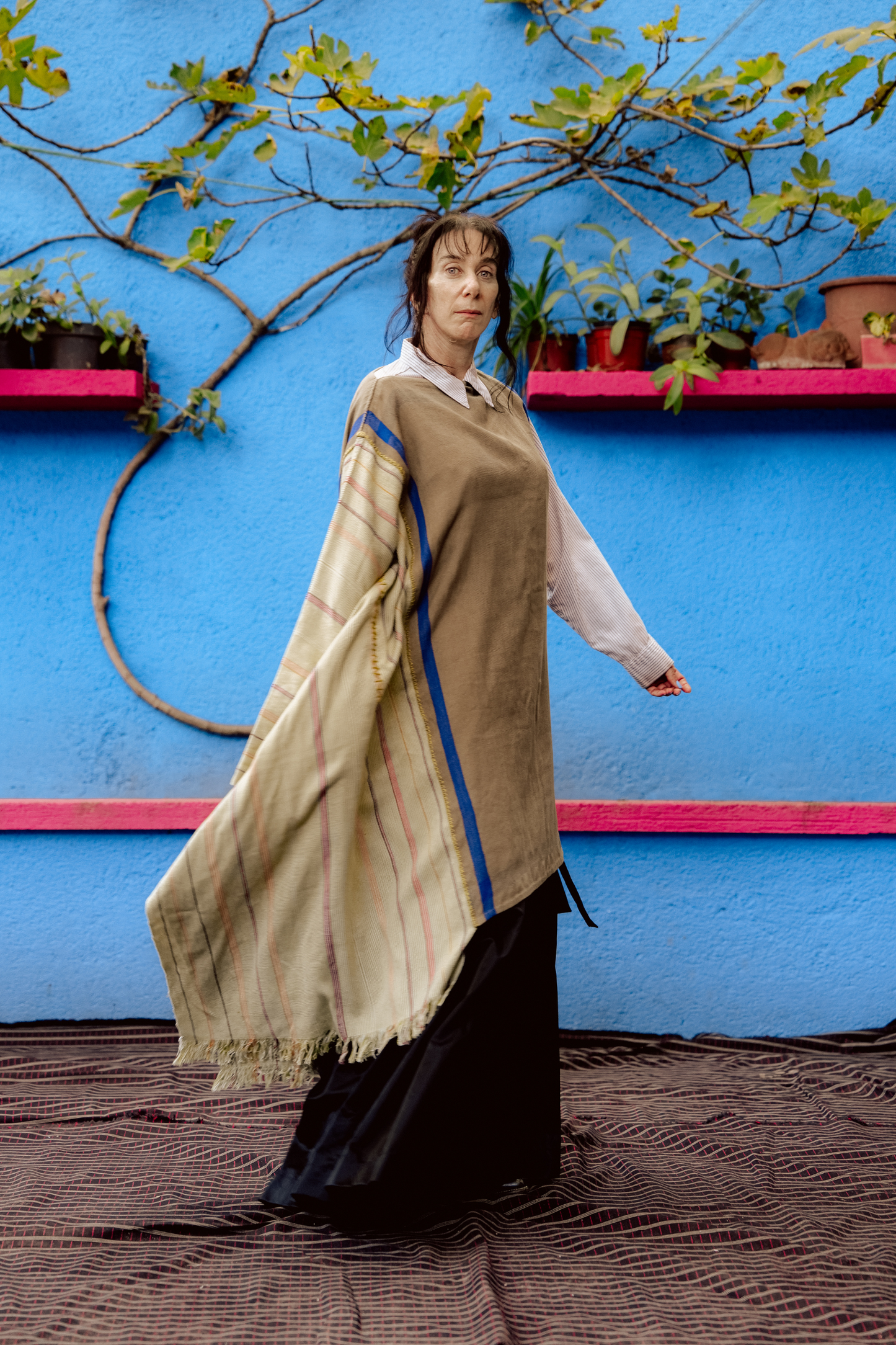 Serena Olive Dress with Scarf
