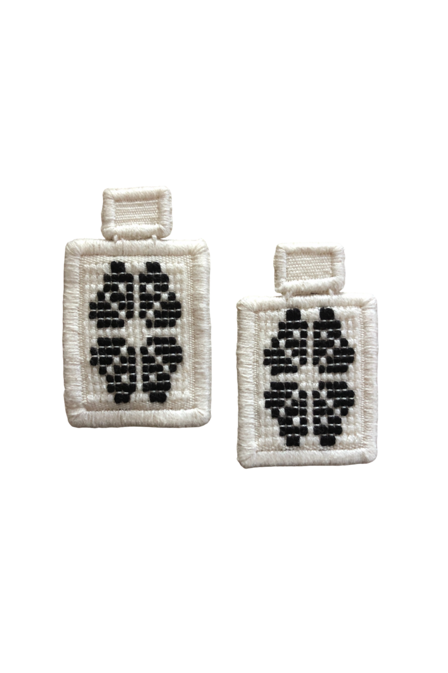 Maxi Beige Flower Earrings