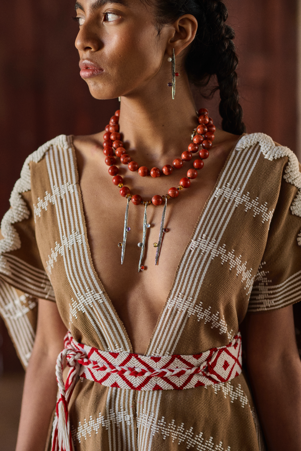 Toloyal Maxi Huipil & High-Waisted Wrap Skirt