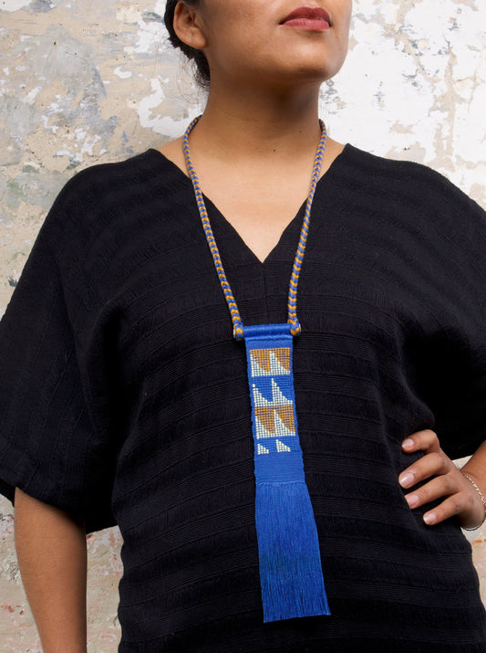 Collar Pico de Ave Azul
