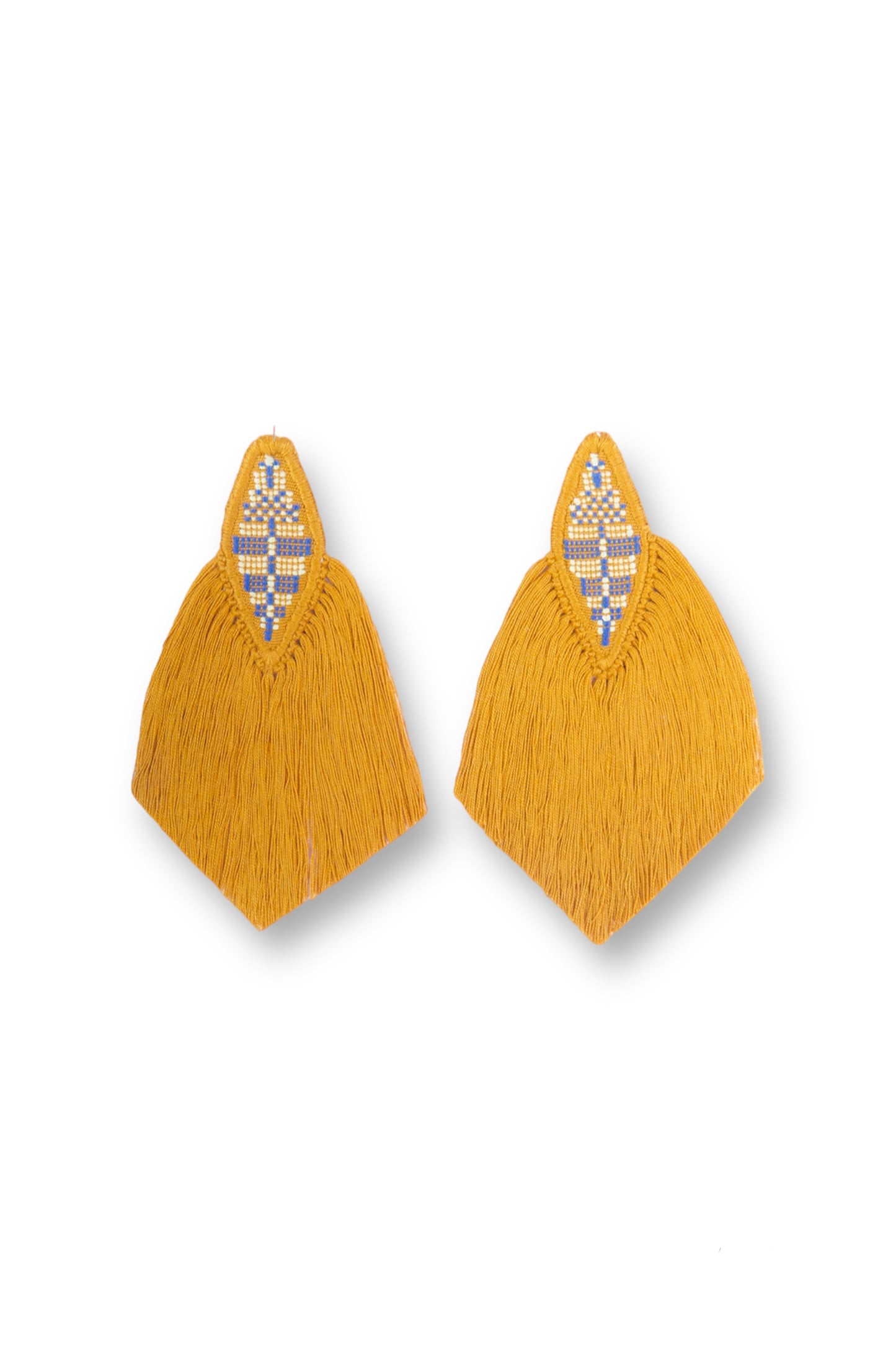 Aretes Maxi Penacho Amarillo