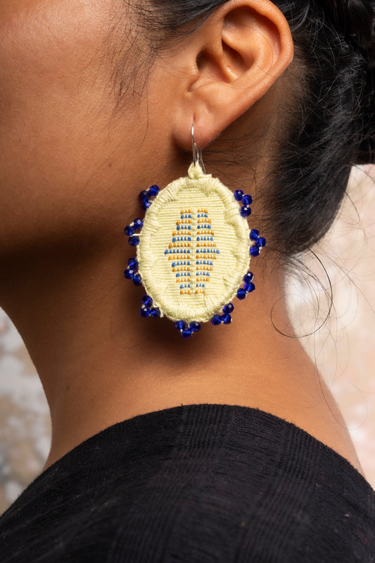 Aretes Prisma Óvalo Verde Pistache