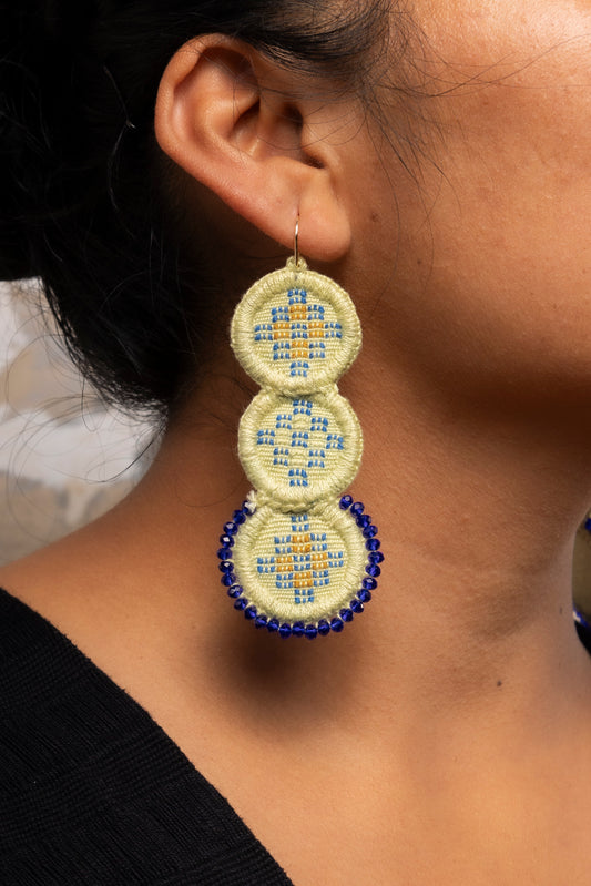 Aretes Triada Verde Pistache