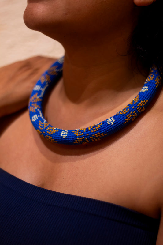 Blue Flower Necklace
