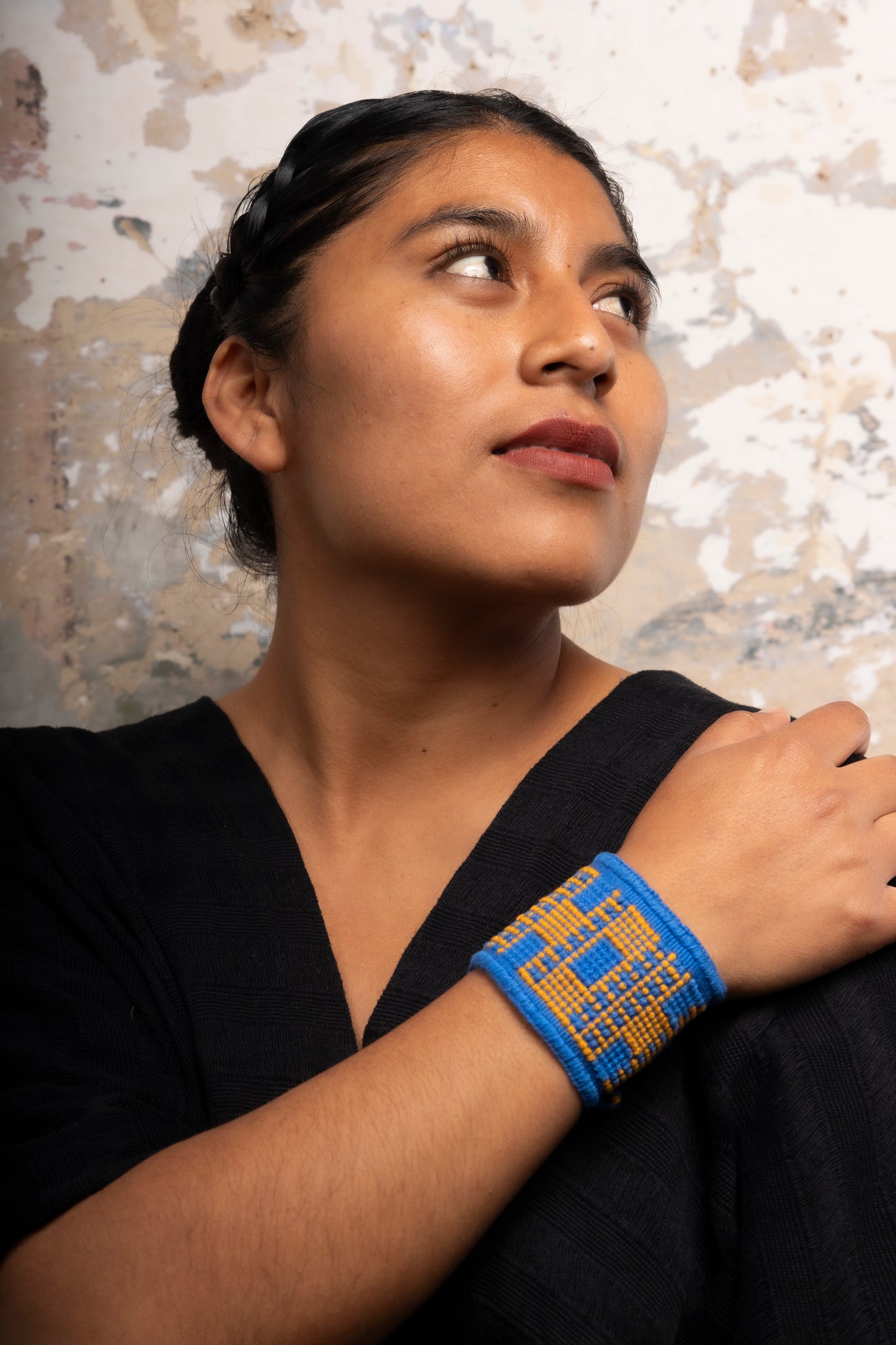 Brazalete Trenzas Largas Azul
