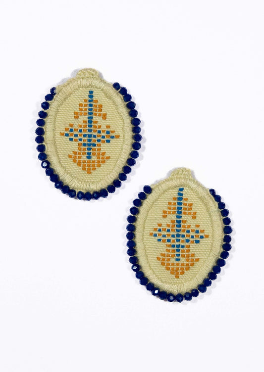 Aretes Óvalo Verde Pistache
