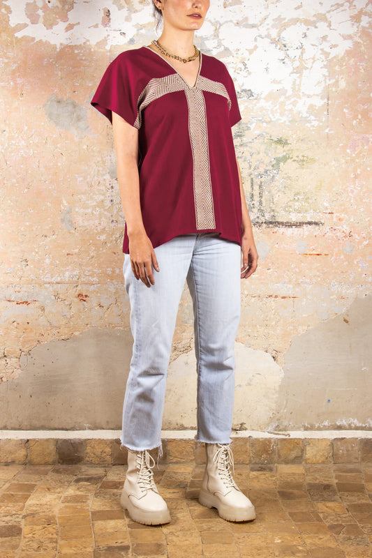 Blusa Luz Vino